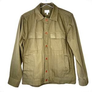 GANT Rugger Chino Cotton Overshirt Button Down Shacket SMALL Green